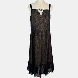 (12) ADRIANNA SUPPOSED TO BE MINE GORGEOUS BLACK LACE DRESS